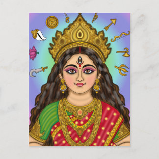 Goddess Durga  Postcard