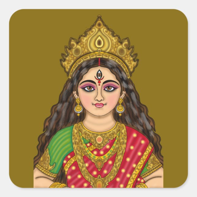 Goddess Durga Sticker (Front)