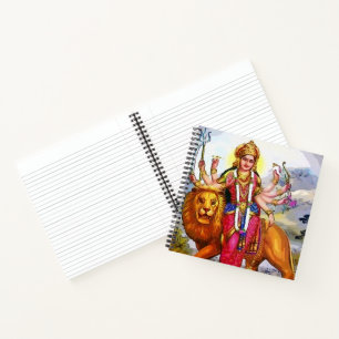 Goddess Durga with Lion Painting Notebook