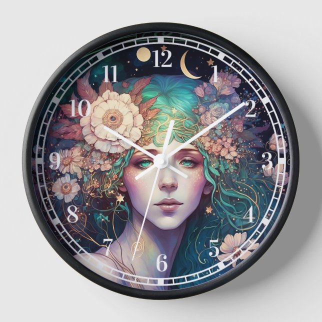 Goddess Fantasy Art Clock (Front)