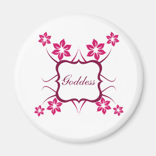 Goddess Floral Magnet, Magenta Magnet