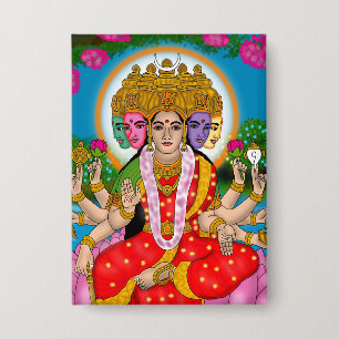 Goddess Gayatri Button