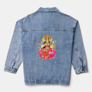 Goddess Gayatri Devi Hindu Deity Denim Jacket