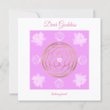 Goddess Grid 5.25"x 5.25" Folded Greeting Card
