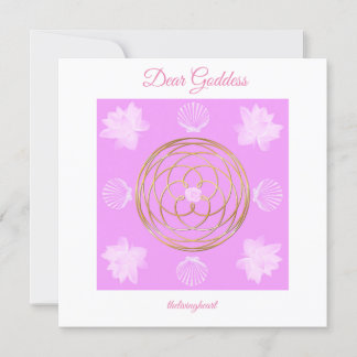 Goddess Grid 5.25"x 5.25" Folded Greeting Card