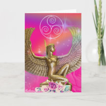 Goddess Isis Folded Greeting Card