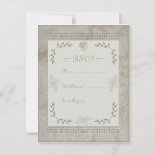 Goddess Juno Symbol for Marriage Marble RSVP Card