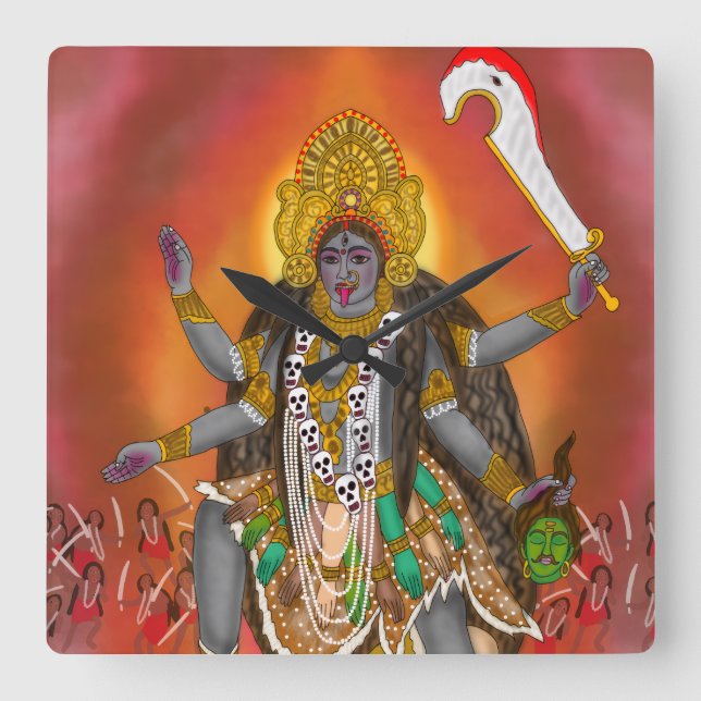 Goddess Kali Clock (Front)