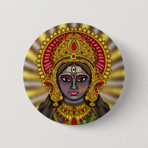 Goddess Kali Face Button
