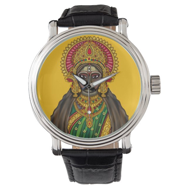 Goddess Kali Face Wall Clock Watch (Front)