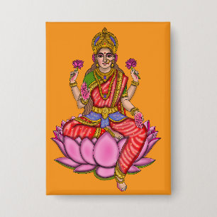 Goddess Lakshmi Button