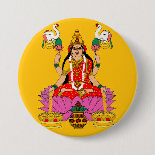Goddess Lakshmi Button