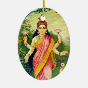 Goddess Lakshmi Ceramic Ornament