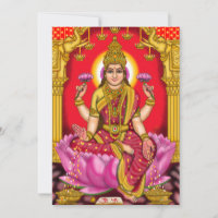 Goddess Lakshmi Greeting Card