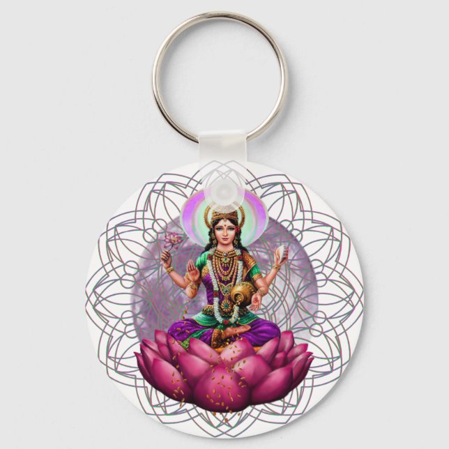 Goddess Lakshmi mandala Keychain (Front)