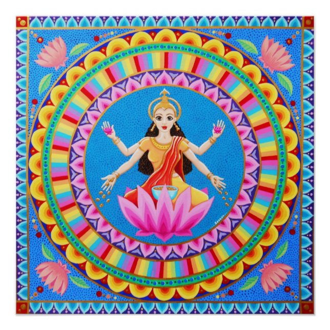Goddess Lakshmi Mandala Poster (Front)