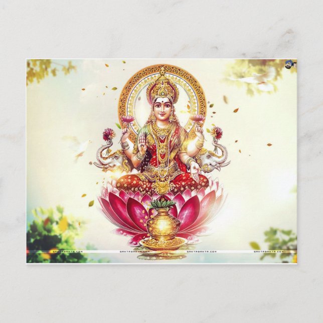 GODDESS LAKSHMI POSTCARD (Front)