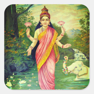 Goddess Lakshmi Square Sticker