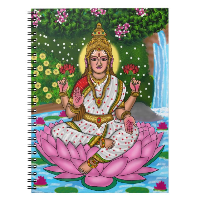 Goddess Lakshmi Stationery Notebook (Front)
