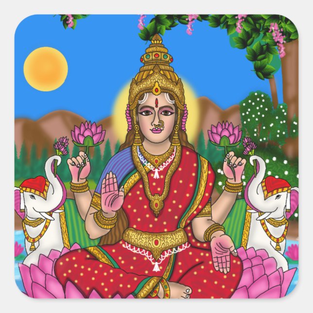 Goddess Lakshmi Sticker (Devant)