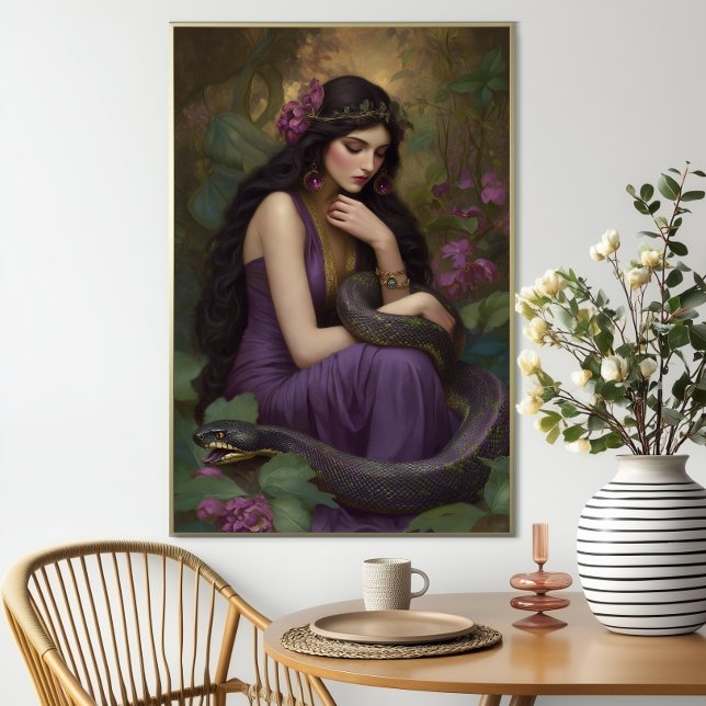 Goddess Lilith The Serpent Queen Awakens Portrait  Poster (Creator Uploaded)