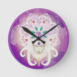 Goddess Meditation Wall Clock