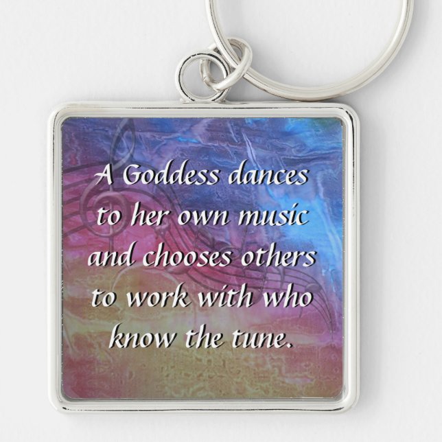 Goddess Music Keychain (Front)