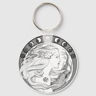 Goddess Nouveau Keychain