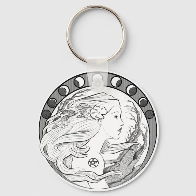 Goddess Nouveau Keychain (Front)