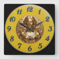 Goddess Nyx Gold Lemon Black Clock