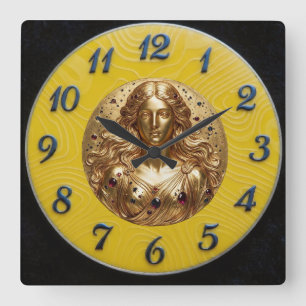 Goddess Nyx Gold Lemon Black Clock