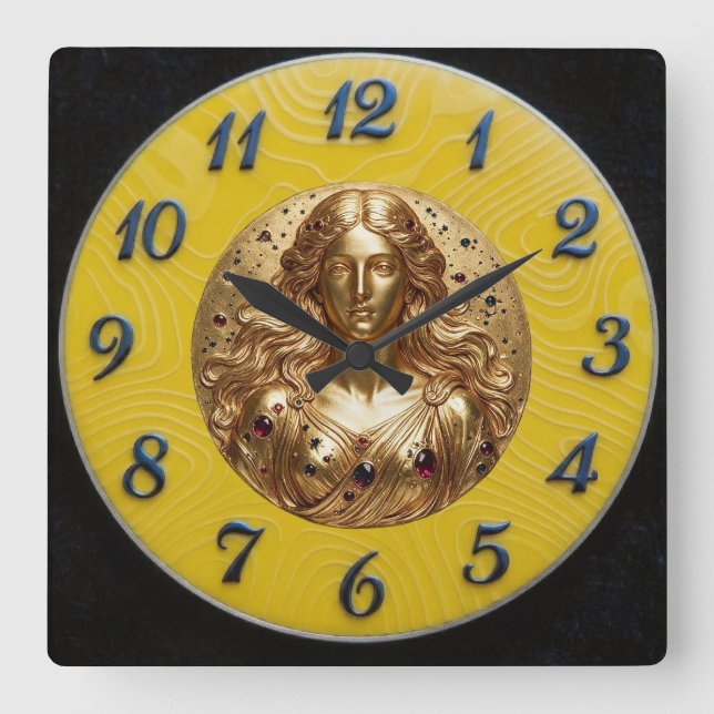 Goddess Nyx Gold Lemon Black Clock (Front)