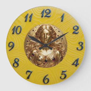 Goddess Nyx Lemon Dial Large Clock