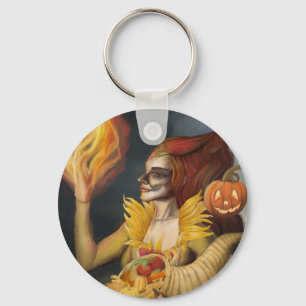 Goddess of Autumn Keychain