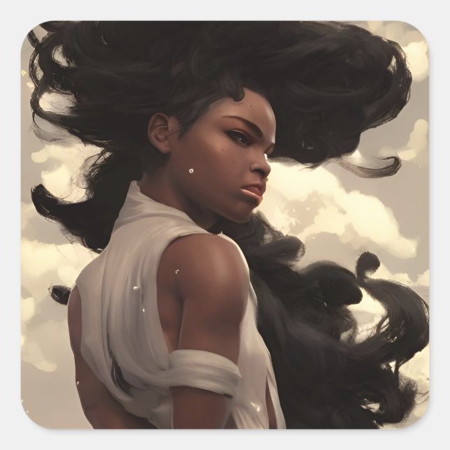 Goddess of Beauty Square Sticker (Front)