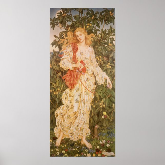 Goddess of Blossoms and Flowers, Flora by Morgan Poster (Front)