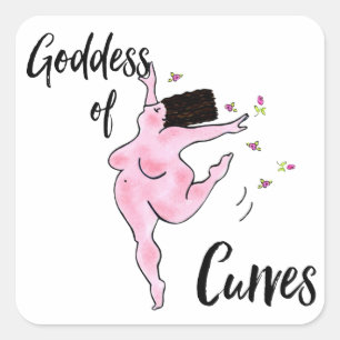 Goddess of Curves! Square Sticker
