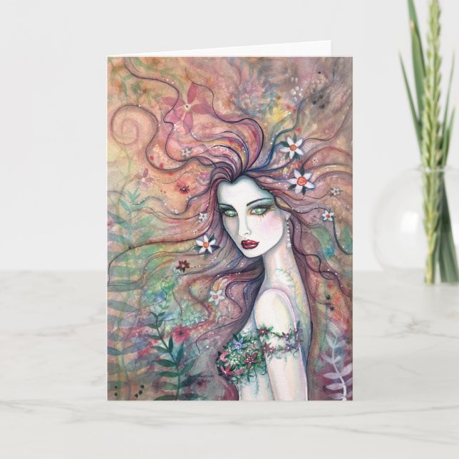 Goddess of Flowers Card by Molly Harrison (Front)