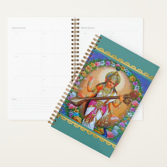 Goddess of Knowledge Saraswati Hindu Divinity Planner (Display)