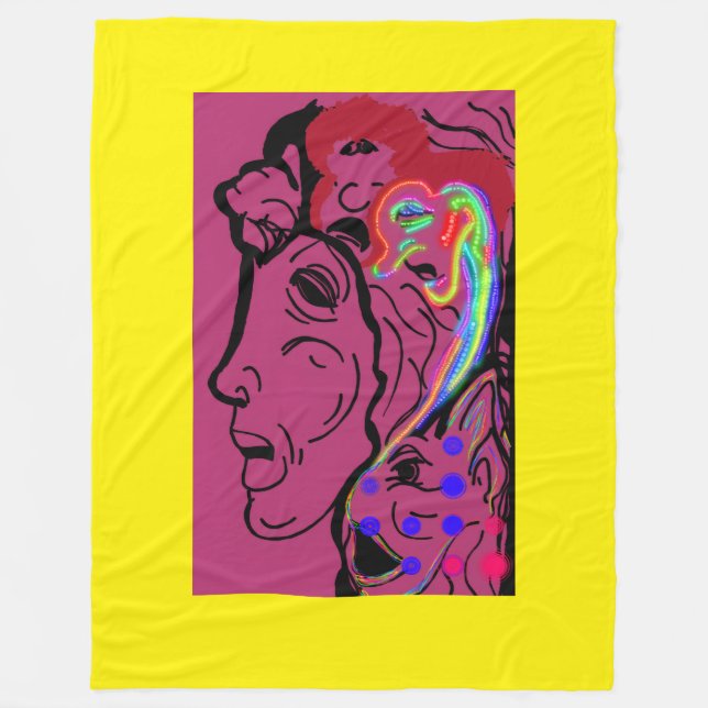 Goddess of Land and Sea Fleece Blanket (Front)