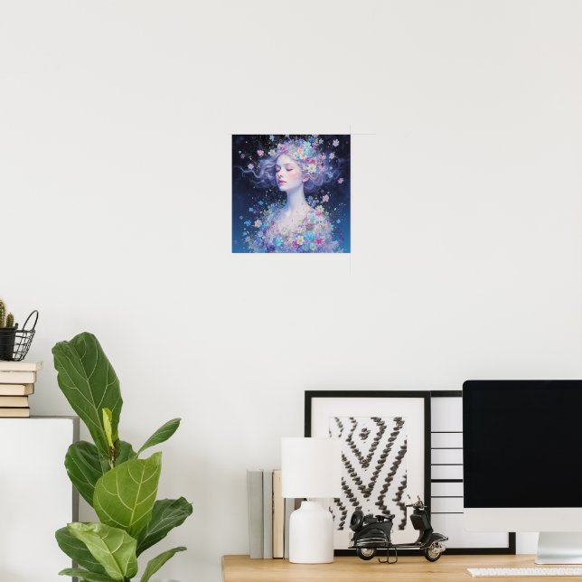 "Goddess of Light – Blooming Serenity" Poster (Home Office)
