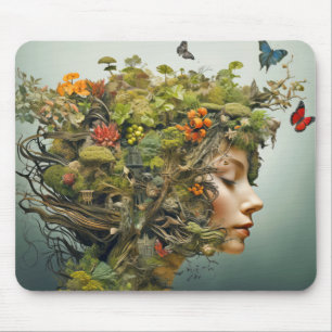 Goddess Of Nature Mystical Ethereal Fantasy World  Mouse Pad