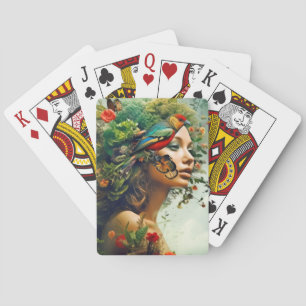 Goddess Of Nature Mystical Ethereal Fantasy World Playing Cards