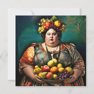 "Goddess of Overindulgence" Colourful Portrait    