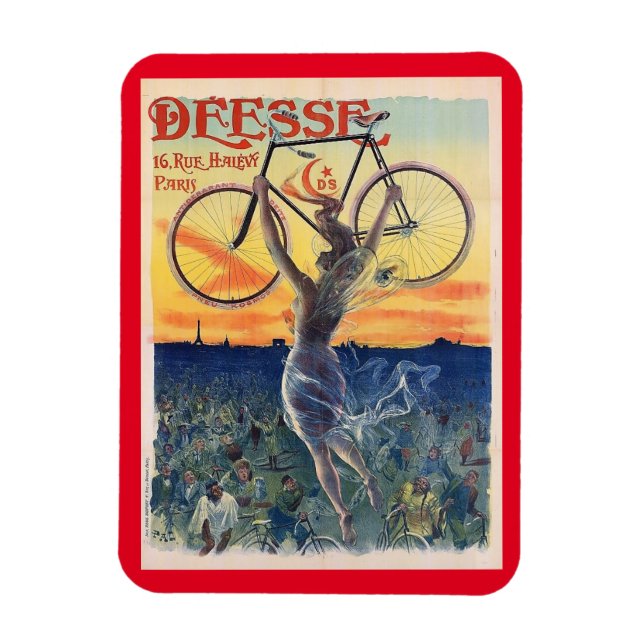 Goddess of the Bicycle, Advertisement, Vintage  Magnet (Vertical)