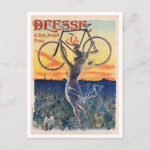 Goddess of the Bicycle, Advertisement, Vintage Postcard