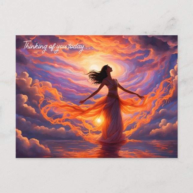 Goddess of the Sky Creating Light Postcard (Front)