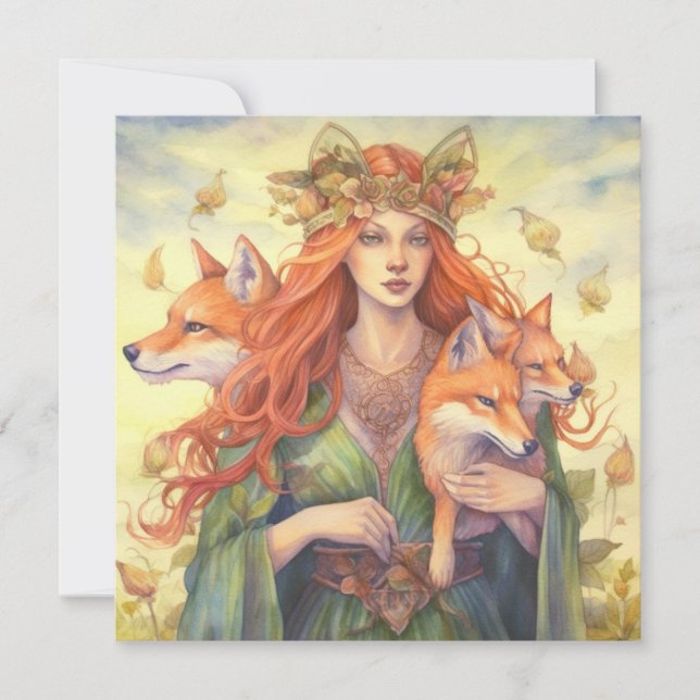 Goddess of the summer solstice card (Front)