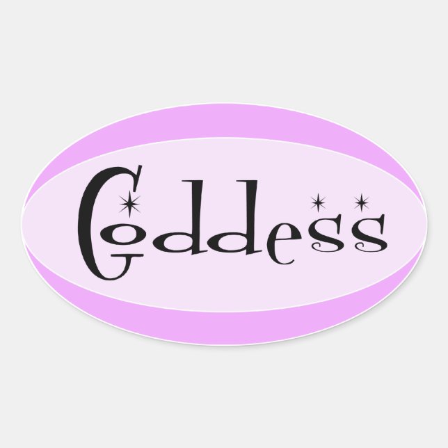 Goddess Oval Sticker (Front)