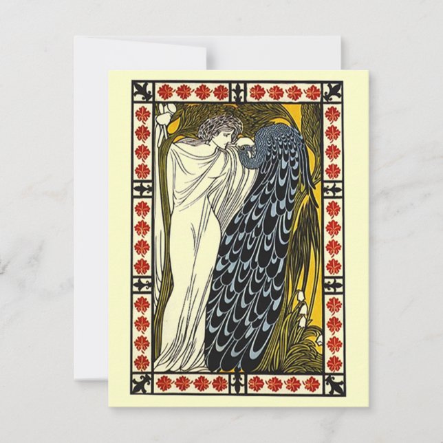 Goddess & Peacock Toga Party Invitation (Front)